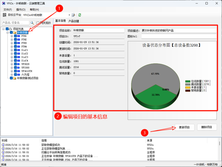 YFIOs·云端管理工具-编辑项目
