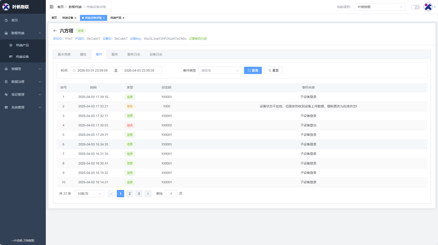 云端平台_六方塔_事件